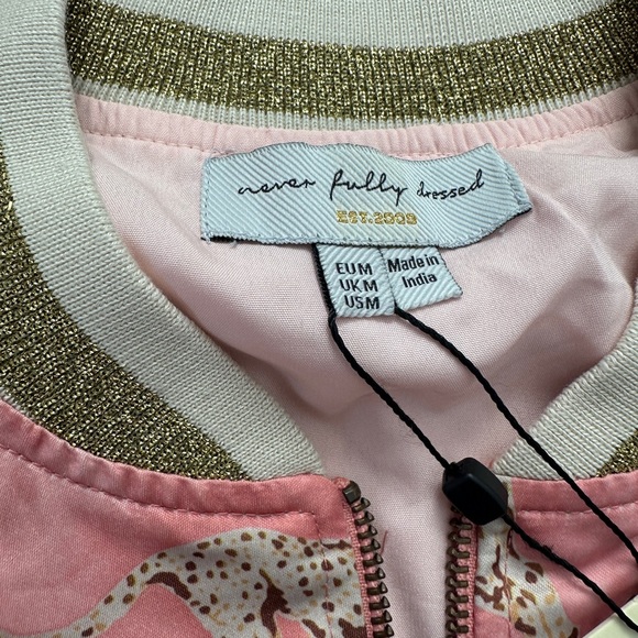 Never Fully Dressed Leopard Bomber Jacket NWT - Picture 3 of 6